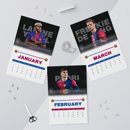Discover FC Barcelona 2026 Wall Calendar | La Liga Football Fan Gift