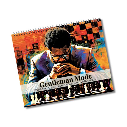 Discover Black Men Culture Art Wall Calendar 2026 | Gentleman Style Desk Office Decor