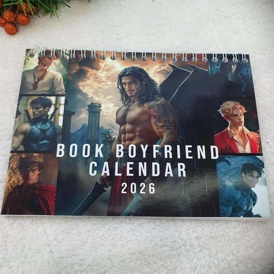 Discover Book Boyfriends Art 2026 Yearly Wall Calendar Monthly, KMH Thr.one Of Glass Art Sjmaas 2026 Calendar, Gift For Book Lover 2026 Calendar