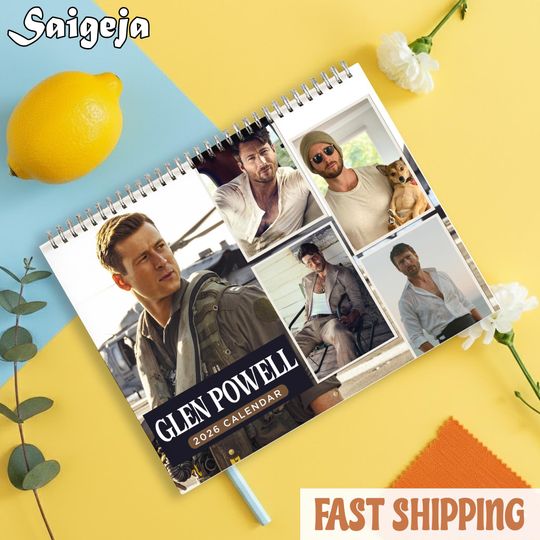 Discover 2026 Glen Wall Calendar, Celebrity Calendar, Powell Gift