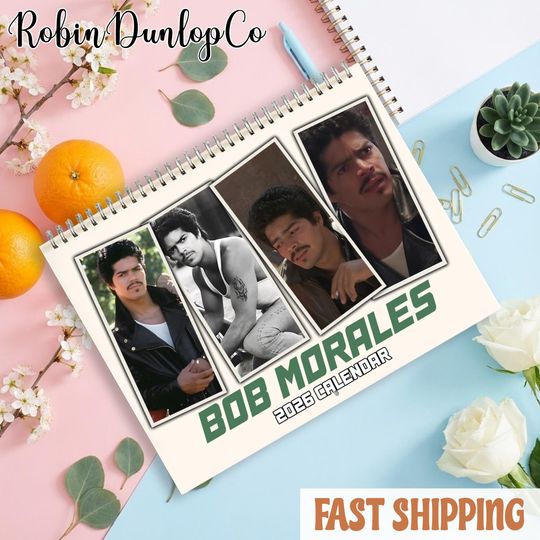 Discover La Bamba Bob Morales 2026 Wall Calendar, Classic Chicano Film Fan Gift, Moto Biker Aesthetic Art Calendar