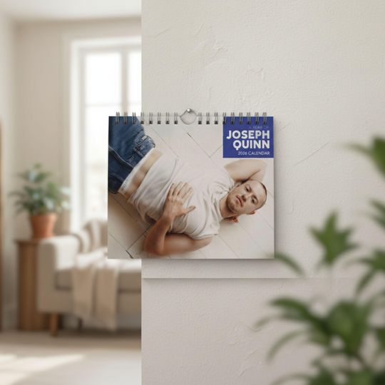 Discover Joseph Quinn 2026 Calendar, Celebrity Fan Wall Planner, Home Office Decor, Unique Fan Gift