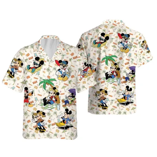 Discover Mickey Mouse Tropical Hawaiian Shirt for Beach Vacation