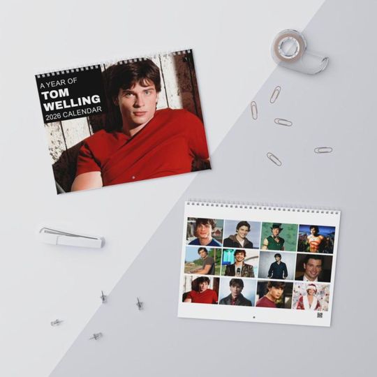 Discover Tom Welling 2026 Wall Calendar, Celebrity Fan Planner, Home Office Wall Decor, Unique Holiday Gift