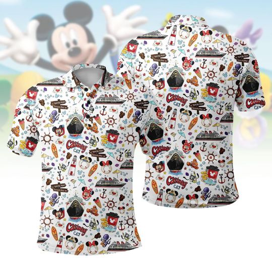 Discover Disney Castaway Cay Polo Shirt, Disney Cruise Vacation Shirt, Mickey Cruise Men Polo Shirt, Summer Shirt, Golf Shirt