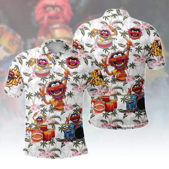 Discover The Muppets Character Polo Shirt, Kermit Miss Piggy Animal Women Polo Shirt, Animal Muppets Summer Shirt, Disneyland Men Polo Shirt