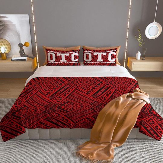 Roman Reigns Bedding Set - Tribal Chief Custom Wrestling Fan Bed Cover Sheets for Bedroom Decor