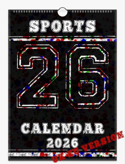 Discover Sports Athlete Illustrated Calendar 2026 Hand-Drawn Design for Every Sport Lover