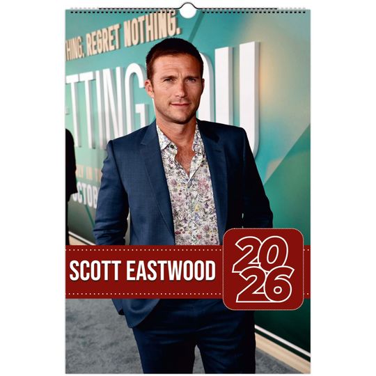 Discover Scott Eastwood 2026 Wall Calendar  Handsome Actor Collectible, Premium Celebrity Art Prints