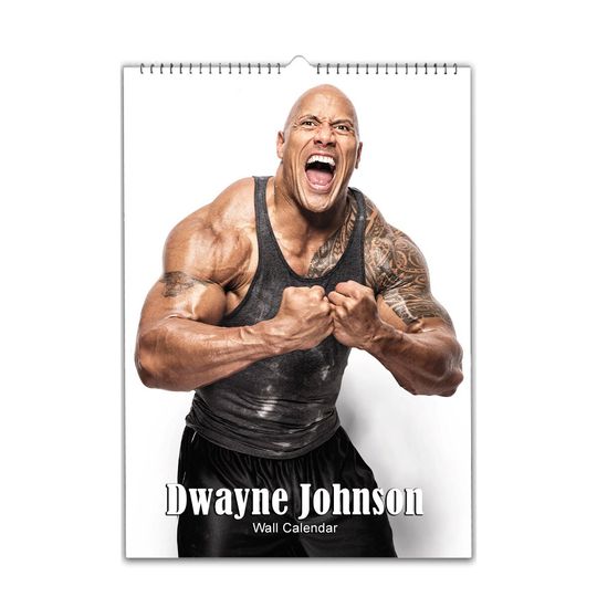 Discover Dwayne Johnson | 2026/27 | Choose Start Month/Year | Full Photo Personalised Wall Calendar