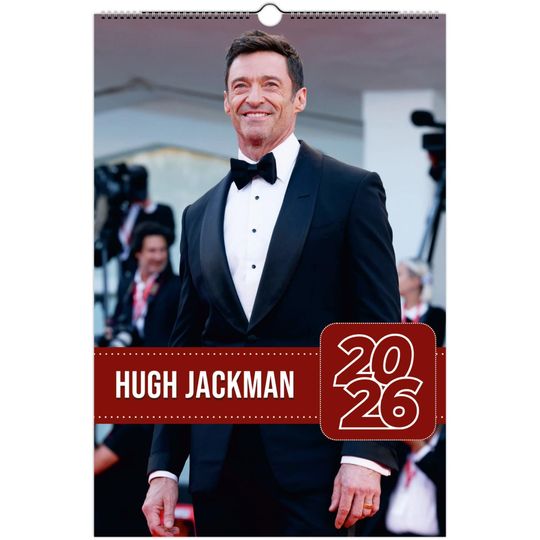 Hugh Jackman 2026 Wall Calendar  Exclusive Celebrity Poster Calendar for Fans
