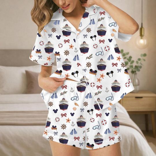 Disney Cruise Line Pajamas Set, Mickey Minnie Pajamas Set, Disney Characters Pajamas, Magic Kingdom Gifts