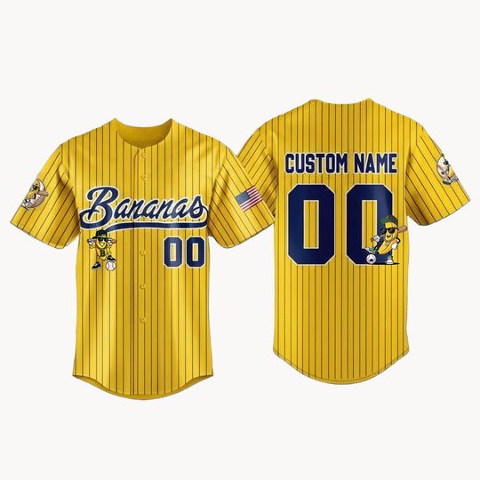 Discover Personalized Let's Go Bananas Jersey, Bananas Team Baseball Jersey, Funny Bananas Jersey, Custom Team Name Number, Gift For Savannah Fan