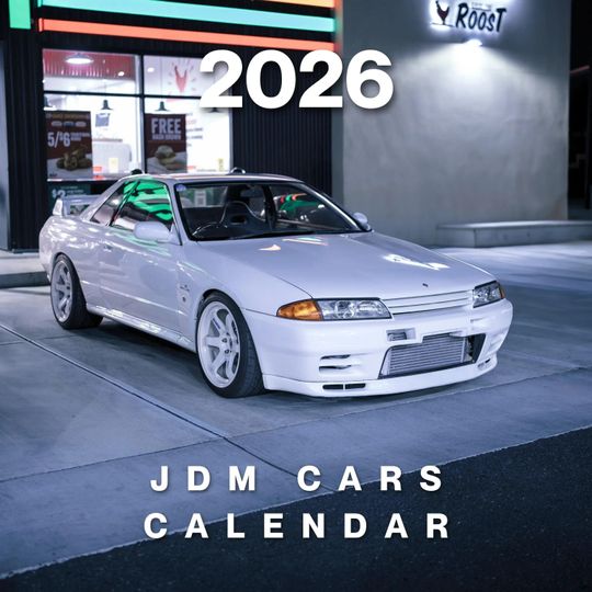 Discover 2026 Car Calendar  Iconic JDM Cars Edition, Japanese Car Wall Calendar, Gift for Car Lovers, Garage Decor, Import Car Art - Version 2