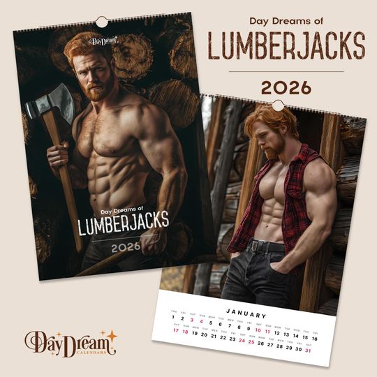Discover 2026 - Lumberjack Men - Handsome Men Art Calendar