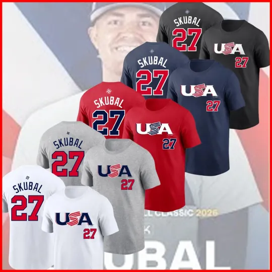 Discover Tarik Skubal #29 Team USA 2026 World Baseball Classic Name & Number