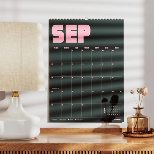 Discover 2026 Retro Wall Calendar, Large Monthly Planner, Family Organizer