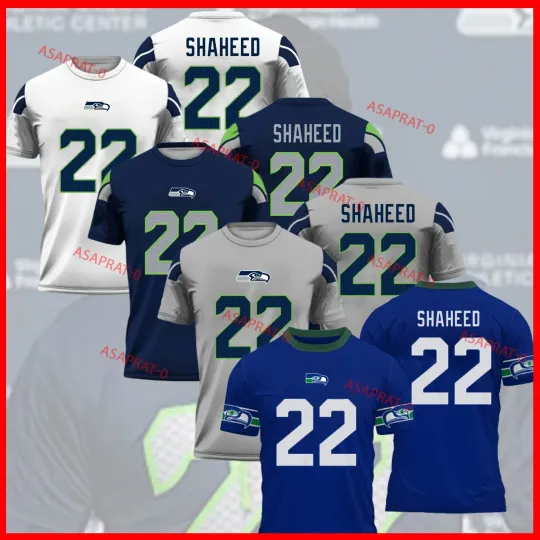 Discover Rashid Shaheed #22 Seattle Football 2026 Player Name & Number AOP Fan