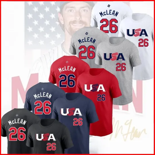 Discover Nolan McLean #26  Team USA  2026 World Baseball Classic Name & Number