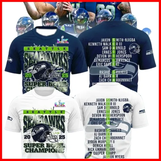 Discover Seattle Football 2026 Champions Super B0wl Seattle Roster AOP Fan
