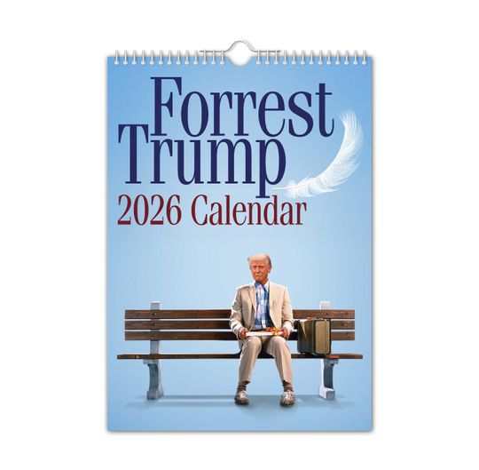 Discover Forrest Trump 2026 Wall Calendar // Funny / Quirky / Christmas / Birthday / Gift Idea / Present / Novelty / Humour