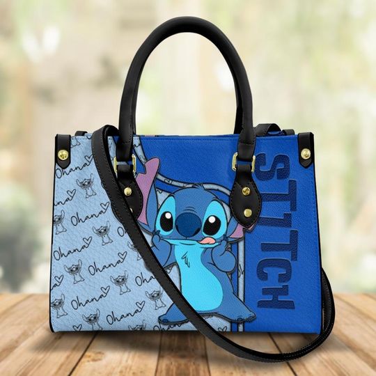 Discover Stitch Leather Handbag, Funny Stitch Bag, Stitch Handle Bag, Disney Shoulder Bag, Cute Crossbody Bag, Top Handle Bag, Gift For Her