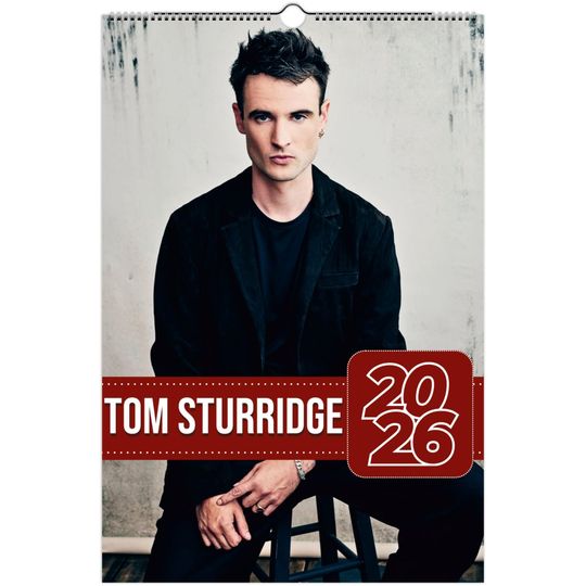 Discover Tom Sturridge 2026 Wall Calendar  Stylish British Actor Collectible, Elegant Celebrity Gift for Fans