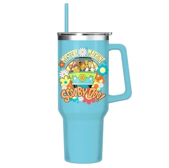 Scooby Doo Stainless Steel Insulated Tumbler 40oz with Handle, Mystery Machine Design