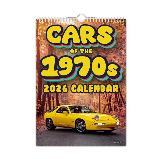 Discover Cars of the 1970's - 2026 Wall Calendar // Cars / Motoring / Christmas / Birthday / Gift Idea / Present / Novelty / Humour / Secret Santa