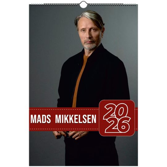 Discover Mads Mikkelsen 2026 Wall Calendar  Stylish Actor Collectible, Premium Celebrity Art Prints