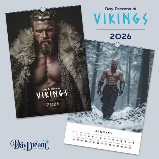 Discover 2026 - Vikings - Handsome Men Art Calendar