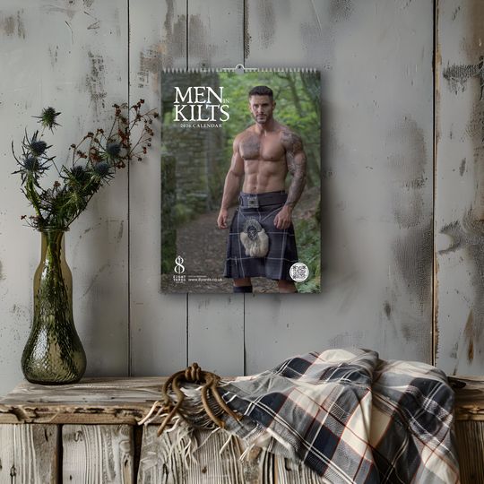 Discover Men in Kilts 2026 Wall Calendar: Scottish Highland Hunks, Cheeky Gift