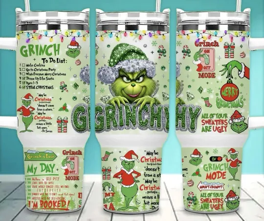 Discover Christmas Funny Character 40 oz Stainless Steel Tumbler with Handle