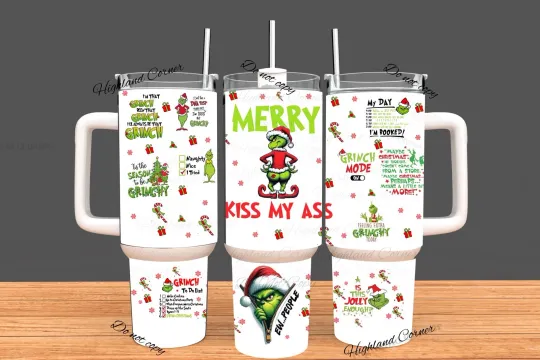 Discover Christmas Funny Character 40 oz Stainless Steel Tumbler with Handle