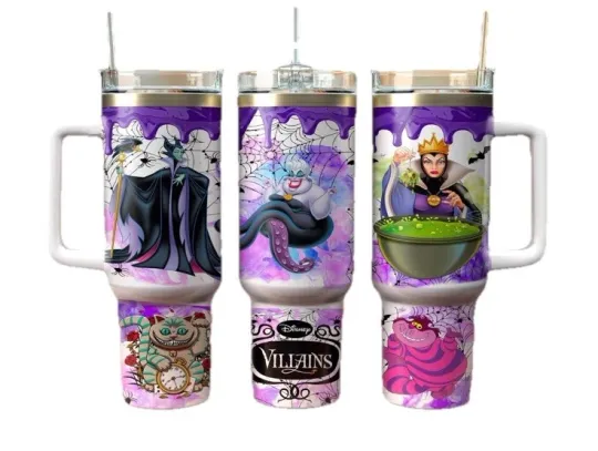 Discover Disney Villains 40oz Tumbler with Handle Stainless Steel Maleficent Ursula