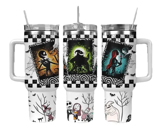 Discover Nightmare Before Christmas 40oz Stainless Steel Tumbler with Handle