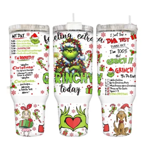 Discover Christmas Themed Stainless Steel Tumbler 40 oz with Handle
