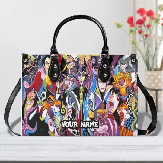 Discover Personalized Disney Villains Leather Handbag, Women's Leather Bag Gift