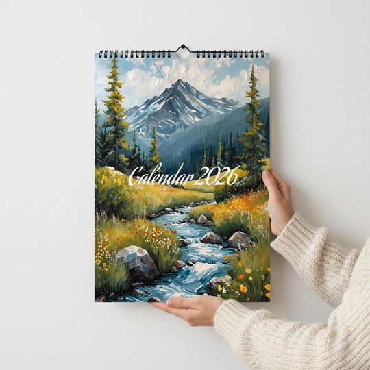 Discover Landscape Wall Calendar 2026 | Nature Art Calendar | Nature Wall Art | Mountain & Forest Calendar | Premium Printed Calendar