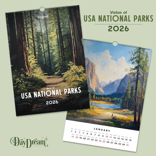 Discover 2026 - USA National Parks - Art Calendar