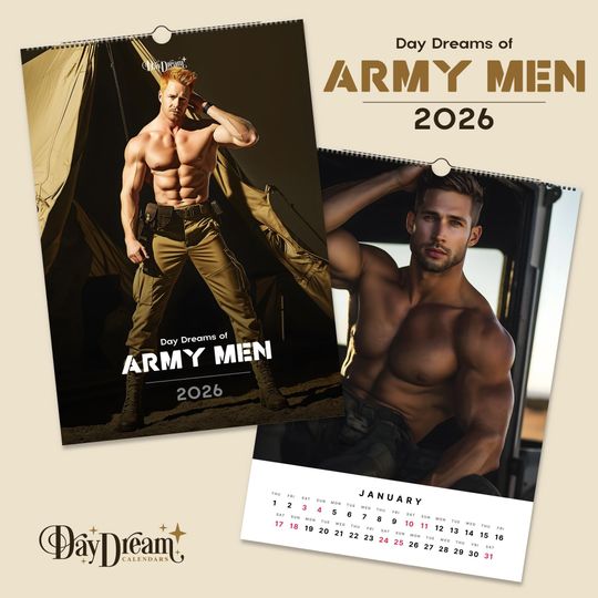 Discover 2026 - Army Men - Handsome Men Art Calendar
