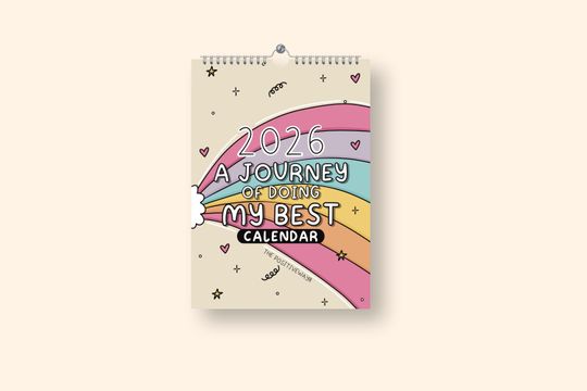 Discover 2026 Calendar A Journey of Doing my Best A4 Wall calendar Positive Encouraging Monthly Reminder Calendar Secret Santa Christmas Gift for her