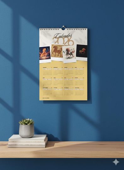 Discover 2026 Horse Calendar Printable | Year of the Horse Wall Art | Monthly Calendar Planner | Equestrian Gift