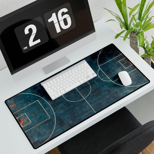 Discover Grunge Basketball Court Desk Mat | Gaming Accessories, Decor, Sports Card Break Mat