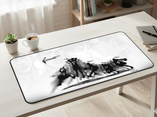 Discover Slam Dunk Desk Mat and Mouse Pad Set Shohoku Starting Five Black and White Silhouette Art Anime Holiday Gift for Basketball Fans D0040
