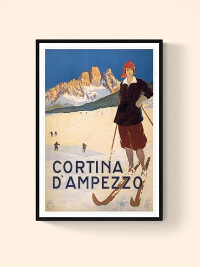 Discover Poster Cortina d'ampezzo Milan ski