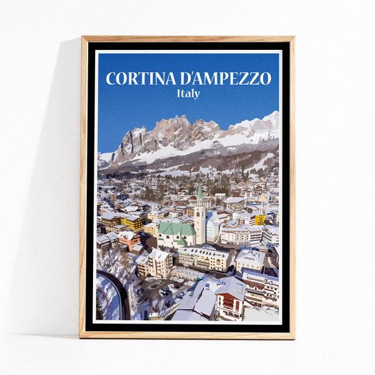 Discover Cortina d'Ampezzo Poster: Italian Travel Print, Made in Italy