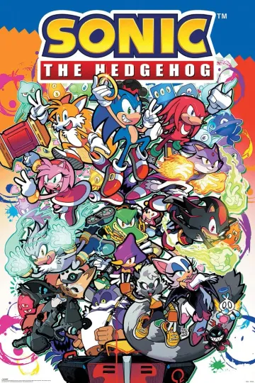Sonic The Hedgehog Poster  Kids Gamer Room Art Decor