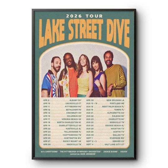 Discover Lake Street Dive 2026 Tour Poster 2026 All Dates New Orleans Denver Austin Concert