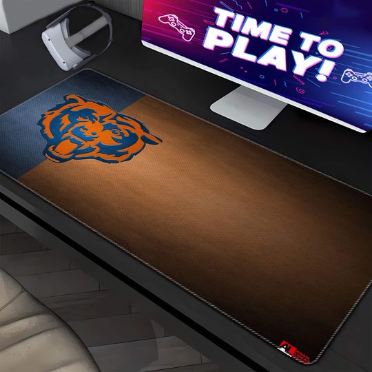 Discover Chicago Bears Gaming Mouse Pads(4 Designs), football Desk Mat, Gamer Desk Pad, Gamer Gifts